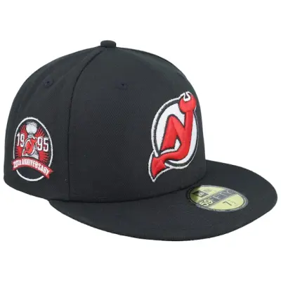 New Era - NHL Svart fitted Keps - New Jersey Devils 20th Anniversary 95 59FIFTY Black Fitted @ Hatstore