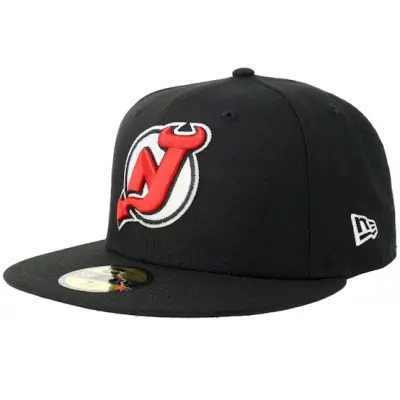 New Era - NHL Svart fitted Keps - New Jersey Devils 59FIFTY Black/White Fitted @ Hatstore