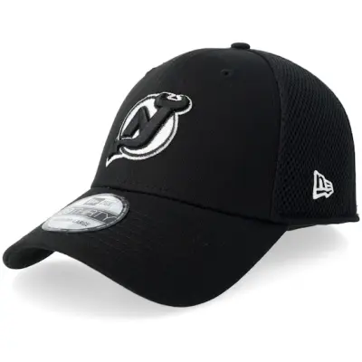 New Era - NHL Svart flexfit Keps - New Jersey Devils 39THIRTY Eg Neo Black/White Mesh Flexfit @ Hatstore