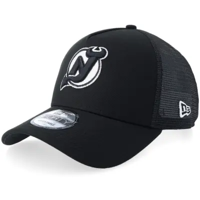 New Era - NHL Svart trucker Keps - New Jersey Devils 9FORTY Black/White A-Frame Trucker @ Hatstore