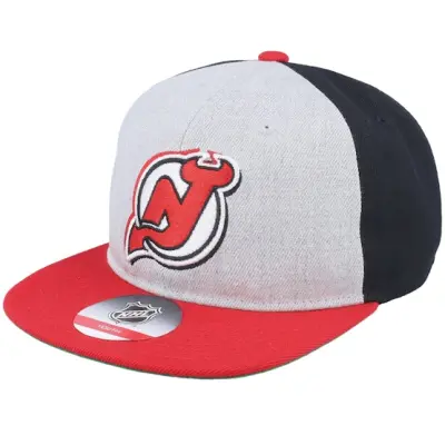 Outerstuff - NHL Grå snapback Keps - Kids New Jersey Devils NHL Deadstock Heather Grey/Black/Red Snapback @ Hatstore