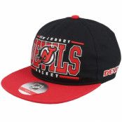 Outerstuff - NHL Svart snapback Keps - Kids New Jersey Devils Logo Flatbrim Cap Black/Red Snapback @ Hatstore