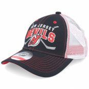 Outerstuff - NHL Svart trucker Keps - Kids New Jersey Devils Lockup Meshback Black/White Trucker @ Hatstore