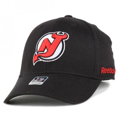 Reebok - NHL Svart flexfit Keps - New Jersey Devils BL Black Flexfit @ Hatstore