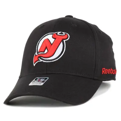 Reebok - NHL Svart flexfit Keps - New Jersey Devils BL Black Flexfit @ Hatstore