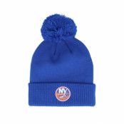 Adidas - NHL Blå pom Beanie - New York Islanders NHL Cuffed Beanie Royal Blue Pom @ Hatstore