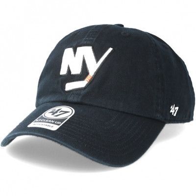 47 Brand - NHL Svart adjustable Keps - New York Islanders Clean up Black Adjustable @ Hatstore