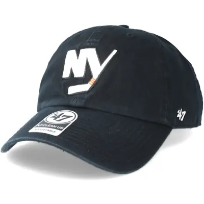 47 Brand - NHL Svart adjustable Keps - New York Islanders Clean up Black Adjustable @ Hatstore