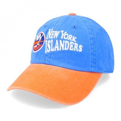 American Needle - NHL Blå unconstructed Keps - New York Islanders Dyer Faded Blue/Orange Dad Cap @ Hatstore