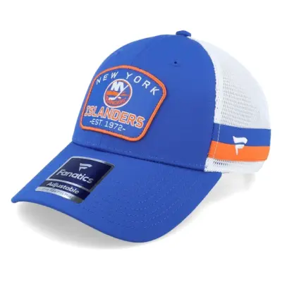 Fanatics - NHL Blå trucker Keps - New York Islanders Structured Royal/Orange Trucker @ Hatstore