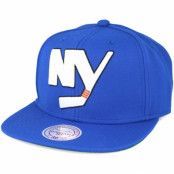 Mitchell&Ness - NHL Blå snapback Keps - New York Islanders Wool Solid/Solid 2 Blue Snapback @ Hatstore