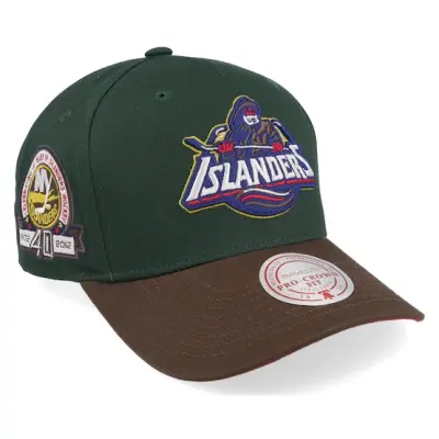 Mitchell&Ness - NHL Grön adjustable Keps - Hatstore Exclusive x New York Islanders Gino Pro Crown Green/Brown A-Frame Adjustable @ Hatstore