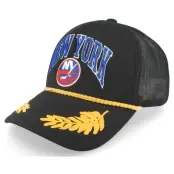 Mitchell&Ness - NHL Svart trucker Keps - New York Islanders Gold Leaf Black Trucker @ Hatstore