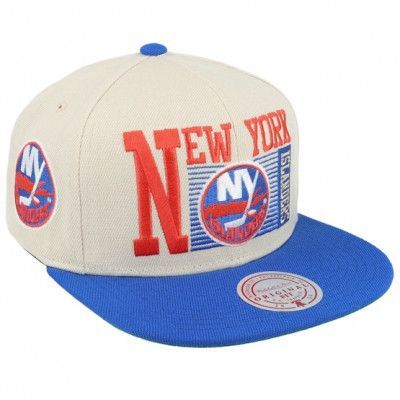Mitchell&Ness - NHL Vit snapback Keps - New York Islanders Speed Zone Vintage Off White/Blue Snapback @ Hatstore