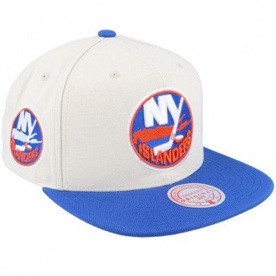 Mitchell&Ness - NHL Vit snapback Keps - New York Islanders Vintage Off White/Blue Snapback @ Hatstore