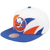 Mitchell&Ness - NHL Vit snapback Keps - New York Islanders Vintage Sharktooth White/Blue Snapback @ Hatstore