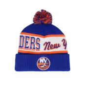 Mitchell&Ness - NHL Blå pom Beanie - New York Islanders Block Sweep Knit Blue Pom @ Hatstore