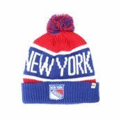 47 Brand - NHL Blå pom Beanie - New York Rangers  Breakaway Knit Red Pom @ Hatstore