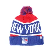 47 Brand - NHL Blå pom Beanie - New York Rangers  Breakaway Knit Red Pom @ Hatstore