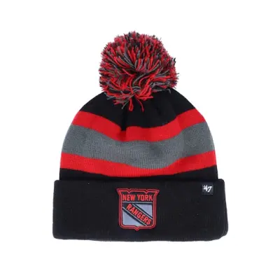 47 Brand - NHL Svart pom Beanie - New York Rangers Breakaway Cuff Knit Black Pom @ Hatstore