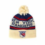 Adidas - NHL Beige pom Beanie - New York Rangers Cuffed Knit Natural/Blue/Red Pom @ Hatstore