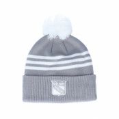 Adidas - NHL Grå pom Beanie - New York Rangers 3-Stripe Cuffed Grey Pom @ Hatstore