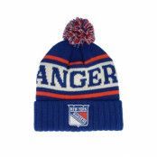 American Needle - NHL Blå pom Beanie - New York Rangers Pillow Line Knit Royal/Ivory/Red Pom @ Hatstore