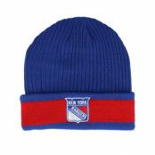 Fanatics - NHL Blå cuff Beanie - New York Rangers Beanie Deep Royal/Red Cuff @ Hatstore