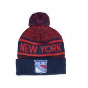 Fanatics - NHL Blå pom Beanie - New York Rangers Authentic Pro Rink Navy/Red Pom @ Hatstore