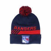 Fanatics - NHL Blå pom Beanie - New York Rangers Locker Room Pom Athl Navy Pom @ Hatstore