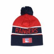 Fanatics - NHL Röd pom Beanie - New York Rangers Authentic Pro Game&Train Deep Royal/Red Pom @ Hatstore