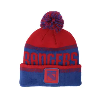 Fanatics - NHL Röd pom Beanie - New York Rangers Thrive Deep Royal/Red Pom @ Hatstore
