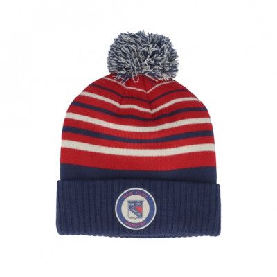 Fanatics - NHL Röd pom Beanie - New York Rangers True Classic Deep Royal/Athl Red Pom @ Hatstore