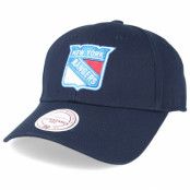Keps New York Rangers Team Logo Low Pro Strapback Navy Adjustable - Mitchell & Ness