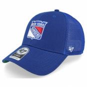 47 Brand - NHL Blå trucker Keps - New York Rangers Branson Mvp Royal/White Trucker @ Hatstore