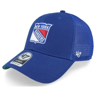 47 Brand - NHL Blå trucker Keps - New York Rangers Branson Mvp Royal/White Trucker @ Hatstore