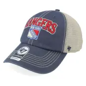 47 Brand - NHL Blå trucker Keps - New York Rangers NHL 47 Clean Up Vintage Navy Unconstructed Trucker @ Hatstore