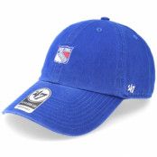 47 Brand - NHL Blå unconstructed Keps - New York Rangers NHL Base Runner Clean Up Royal Dad Cap @ Hatstore