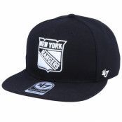 47 Brand - NHL Svart snapback Keps - New York Rangers Sure Shot Captain Black/White Snapback @ Hatstore