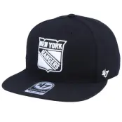 47 Brand - NHL Svart snapback Keps - New York Rangers Sure Shot Captain Black/White Snapback @ Hatstore