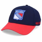 Adidas - NHL Blå flexfit Keps - New York Rangers Coach Navy/Red Flexfit @ Hatstore