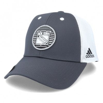 Adidas - NHL Grå trucker Keps - New York Rangers Mesh Carbon/White Trucker @ Hatstore