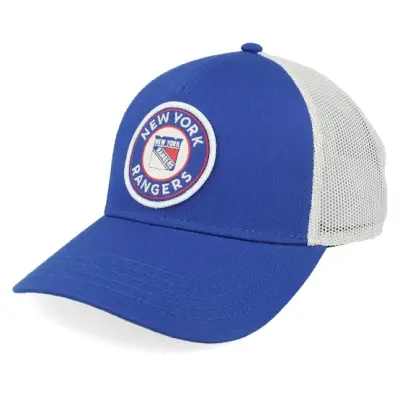American Needle - NHL Blå trucker Keps - New York Rangers Valin White/Blue A-frame Trucker @ Hatstore
