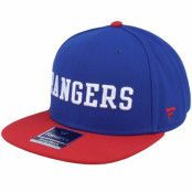 Fanatics - NHL Blå snapback Keps - New York Rangers Iconic Color Blocked Deep Royal/Red Snapback @ Hatstore