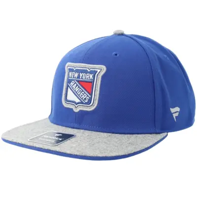 Fanatics - NHL Blå snapback Keps - New York Rangers Loden Flat Brim Deep Royal/Gray Snapback @ Hatstore