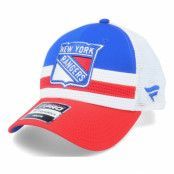 Fanatics - NHL Blå trucker Keps - Kids New York Rangers NHL Draft Home Structured Blue/Red/White Trucker @ Hatstore