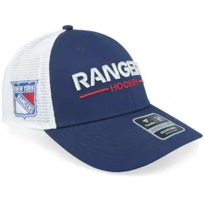 Fanatics - NHL Blå trucker Keps - New York Rangers Authentic Pro Rink Navy/White Trucker @ Hatstore