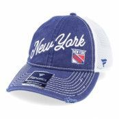 Fanatics - NHL Blå trucker Keps - New York Rangers Sport Resort Dad Cap Deep Royal Trucker @ Hatstore