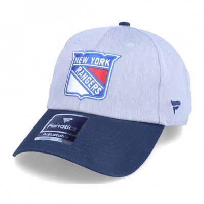 Fanatics - NHL Grå unconstructed Keps - New York Rangers Grey Marl Unstructured SportsGrey/Navy Dad Cap @ Hatstore