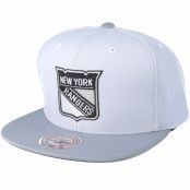 Keps New York Rangers 2T Plus Series Grey Snapback - Mitchell & Ness - Grå Snapback